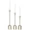 CosmoLiving by Cosmopolitan Silver Aluminum Tapered Candle Holder Set
